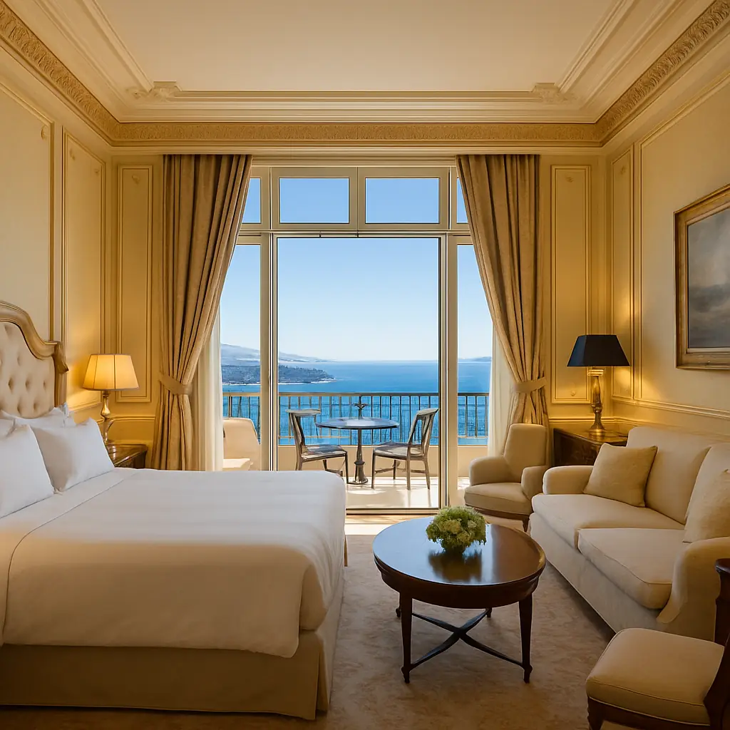 Luxury suite with sea views and Belle Époque furnishings